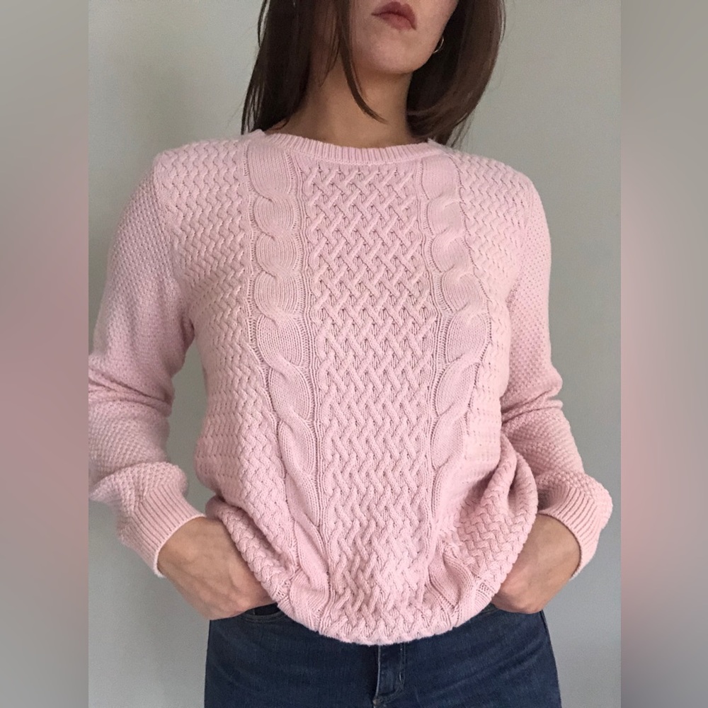 Vintage Baby Pink Knit Sweater